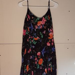 Old Navy Black Tropical Dress